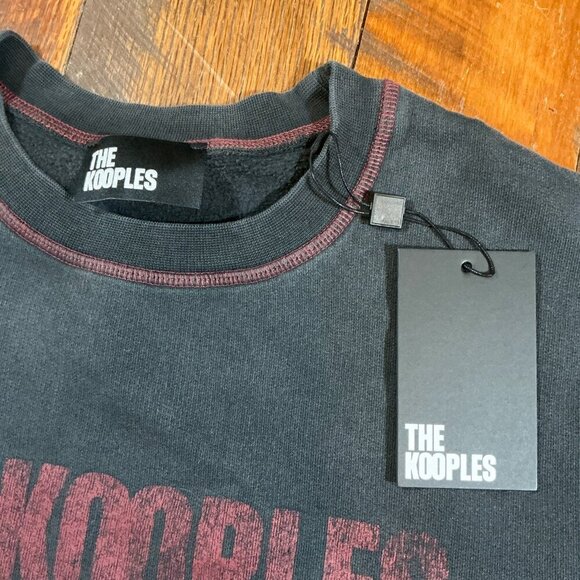 The Kooples Racing Team Skull Crossbones Pullover Crewneck Sweatshirt US Size 6 - Picture 6 of 7